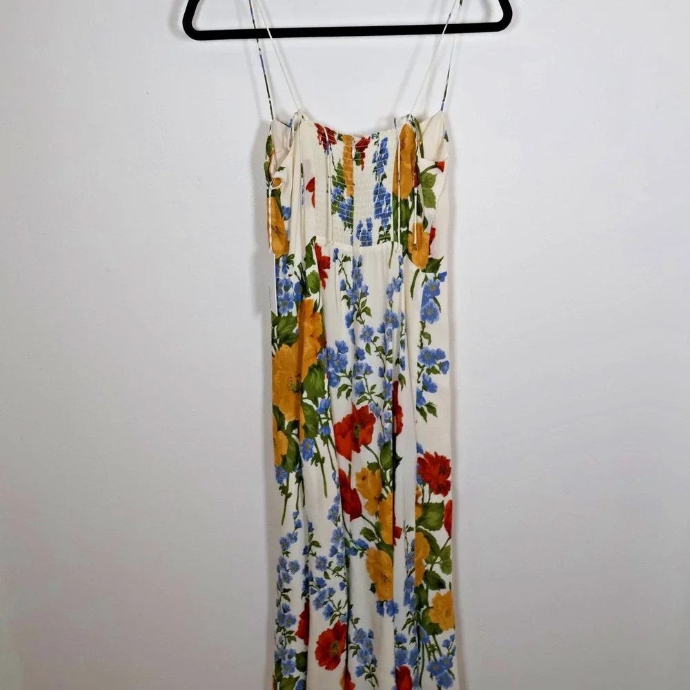 Reformation Dress Size 6 Juliette White Red Floral Formosa - Picture 10 of 13